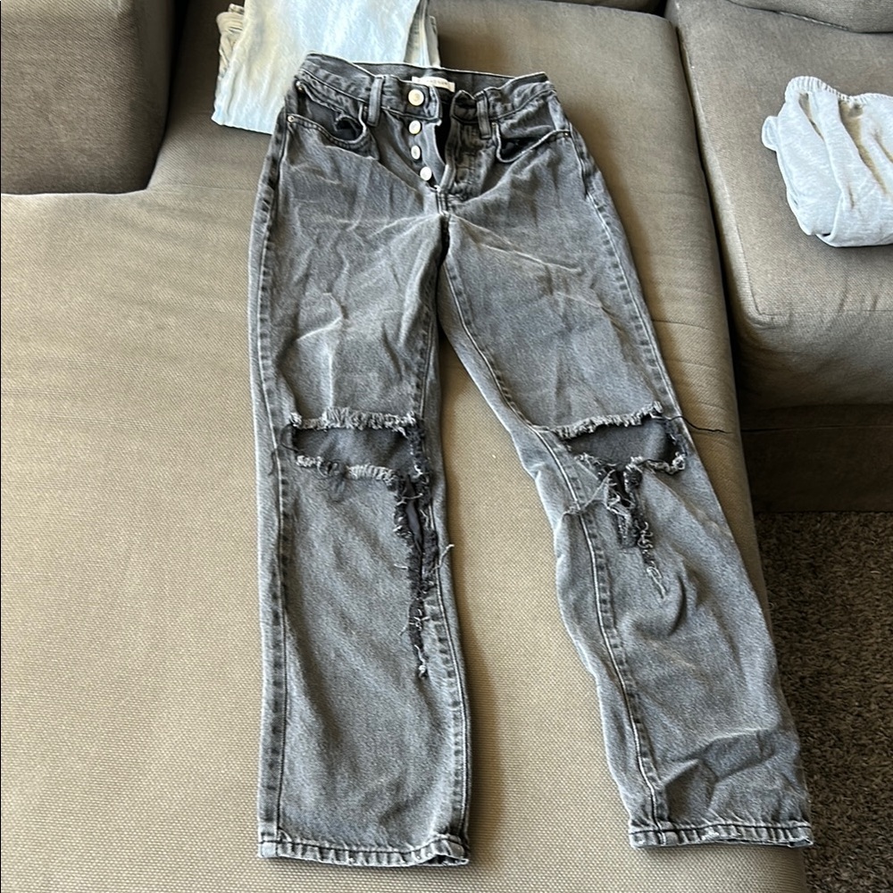 PacSun Kids Gray Distressed Jeans as is